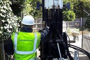 Piling contractor drilling a foundation